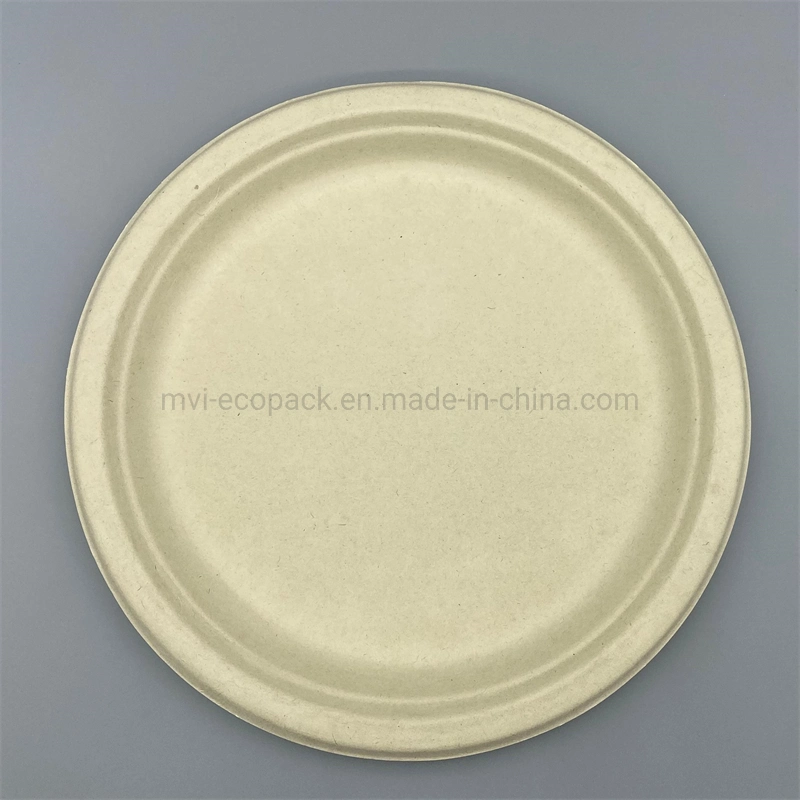 Eco-Friendly Tableware 10 Inch Disposable Wheat Straw Pulp Dinner Plate
