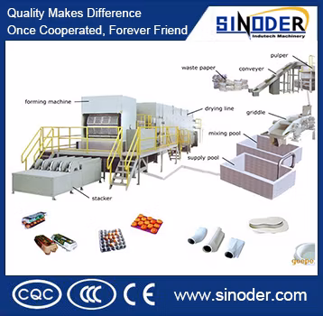Egg Tray Pulp Production Line Rotary Pulp Forming Machine