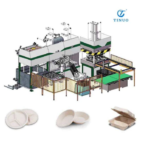 Disposable High Quality Biodegradable Good Quality Paper Bagasse Tableware Servo System Paper Molding Machine