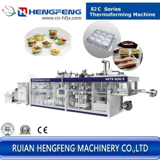 Automatic High Speed Plastic Container Tray Lid Cover Fruits Clamshell Packing Box Vacuum Thermoforming Making Forming Machine
