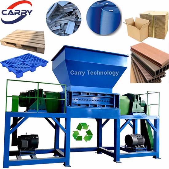 Waste Cardboard Wood Scrap Plastic Metal Paper Pallet Shredder Machine for Wood