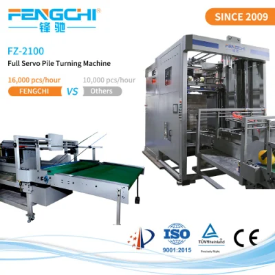 Full Servo Auto Pallet Feeding Paper Pile Turning Machine Without Fault